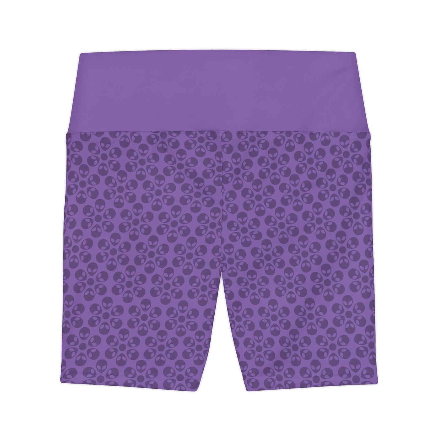 Womens Workout Shorts  Alien Flowers Light Purple