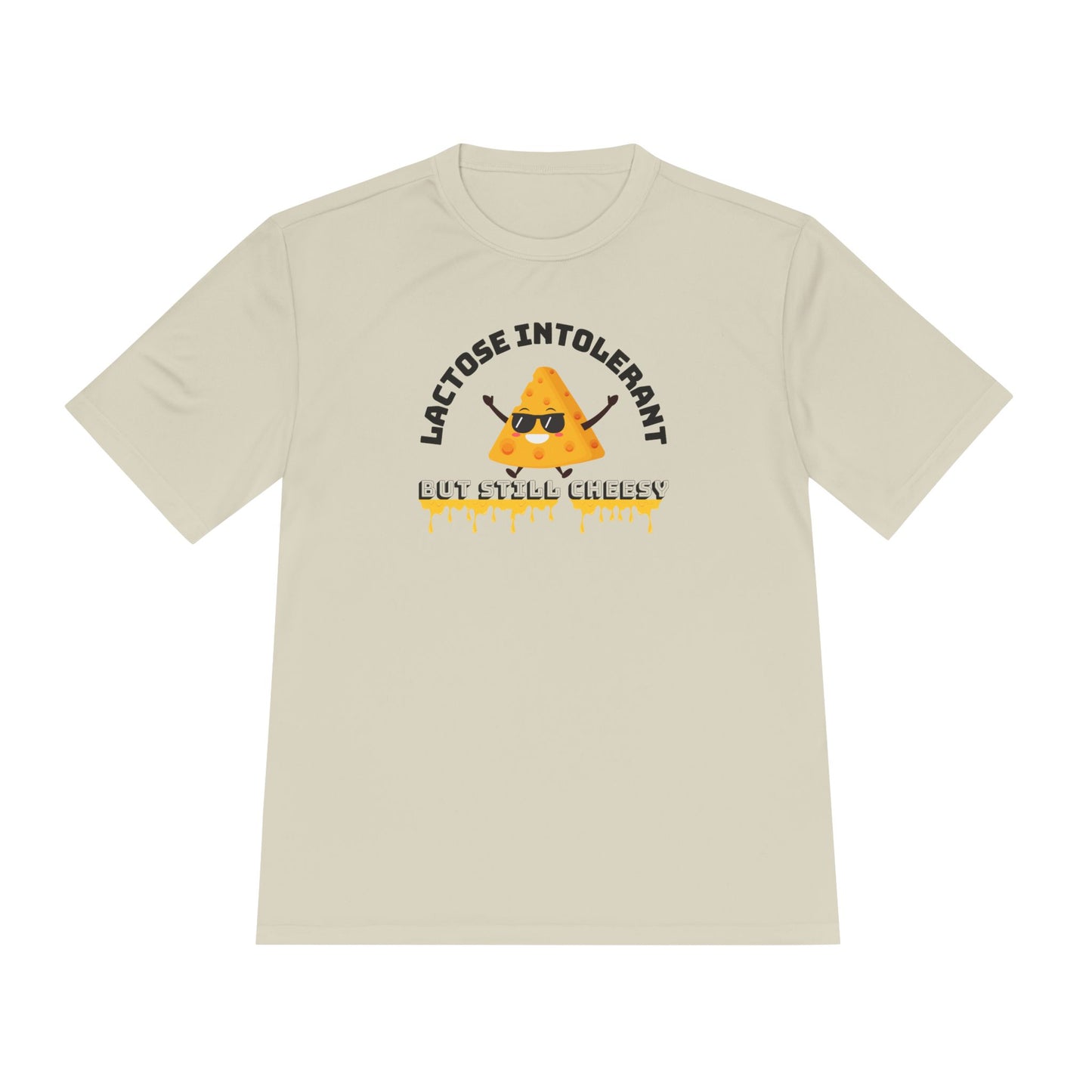 Lactose Intolerant But Still Cheesy Tee - Fun Unisex Moisture Wicking T-Shirt for Foodies, Great for Birthdays, Gifting, and Casual [...]