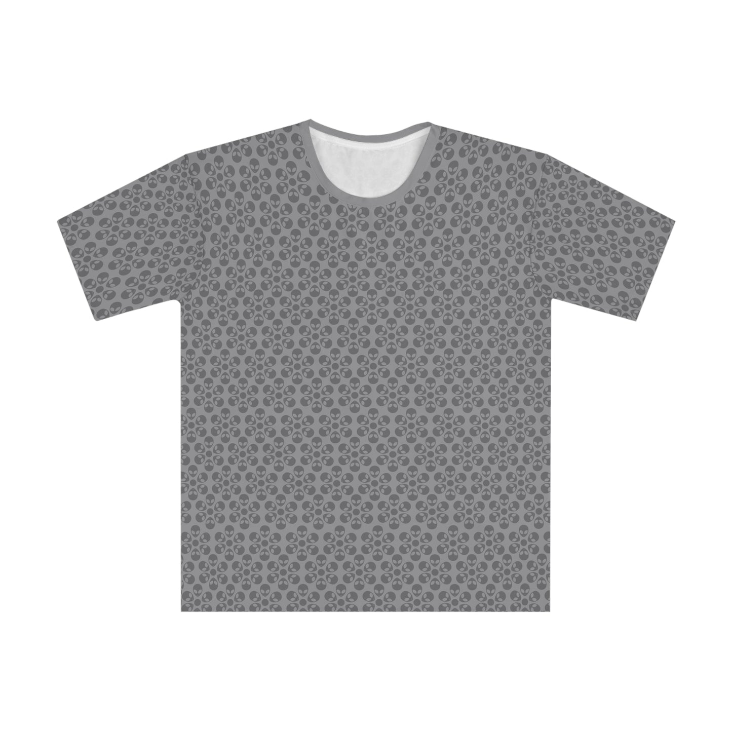 Mens Casual Graphic Tee Stylish Loose Tshirt Gift for Him Summer Fashion Relaxed Fit Wear Alien Flowers Grey