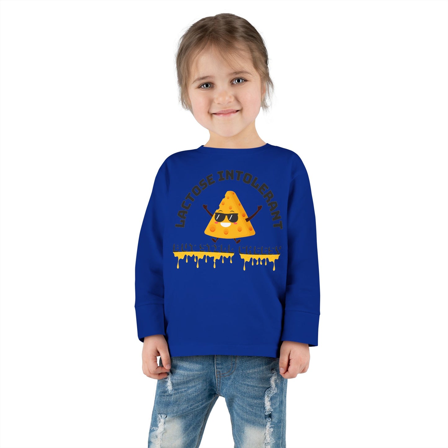 Cute Toddler Long Sleeve Tee - "Lactose Intolerant" Funny T-Shirt - Perfect Gift for Kids, Baby Showers, Birthday Parties, Everyday Wear