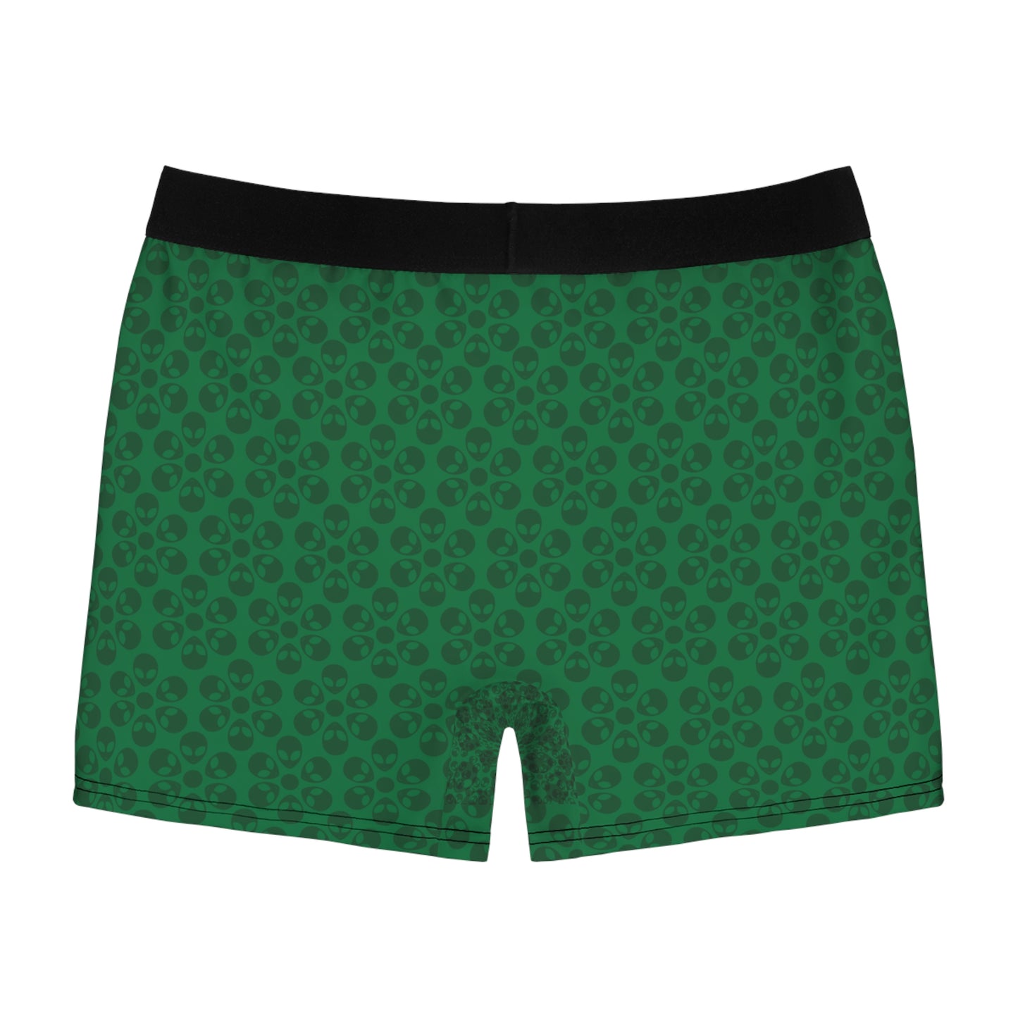 Mens Boxer Briefs  Alien Flowers Dark Green