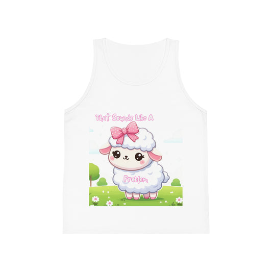 Cute Kid's Jersey Tank Top - Graphic Sheep Design for Playtime