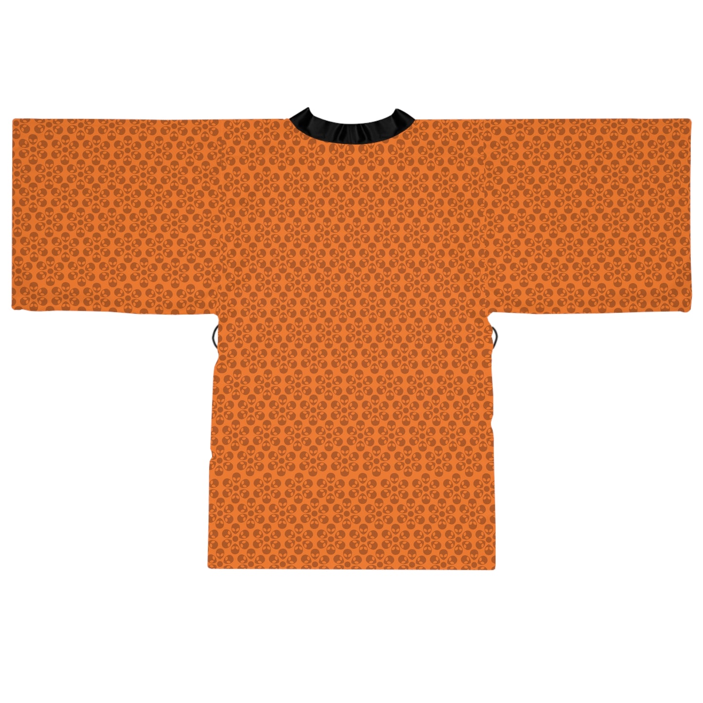 Chic Floral Long Sleeve Kimono Robe Bohemian Loungewear Relaxation Gift Spa Day Essential Cozy Home Attire Trendy Style Alien Flowers Crusta