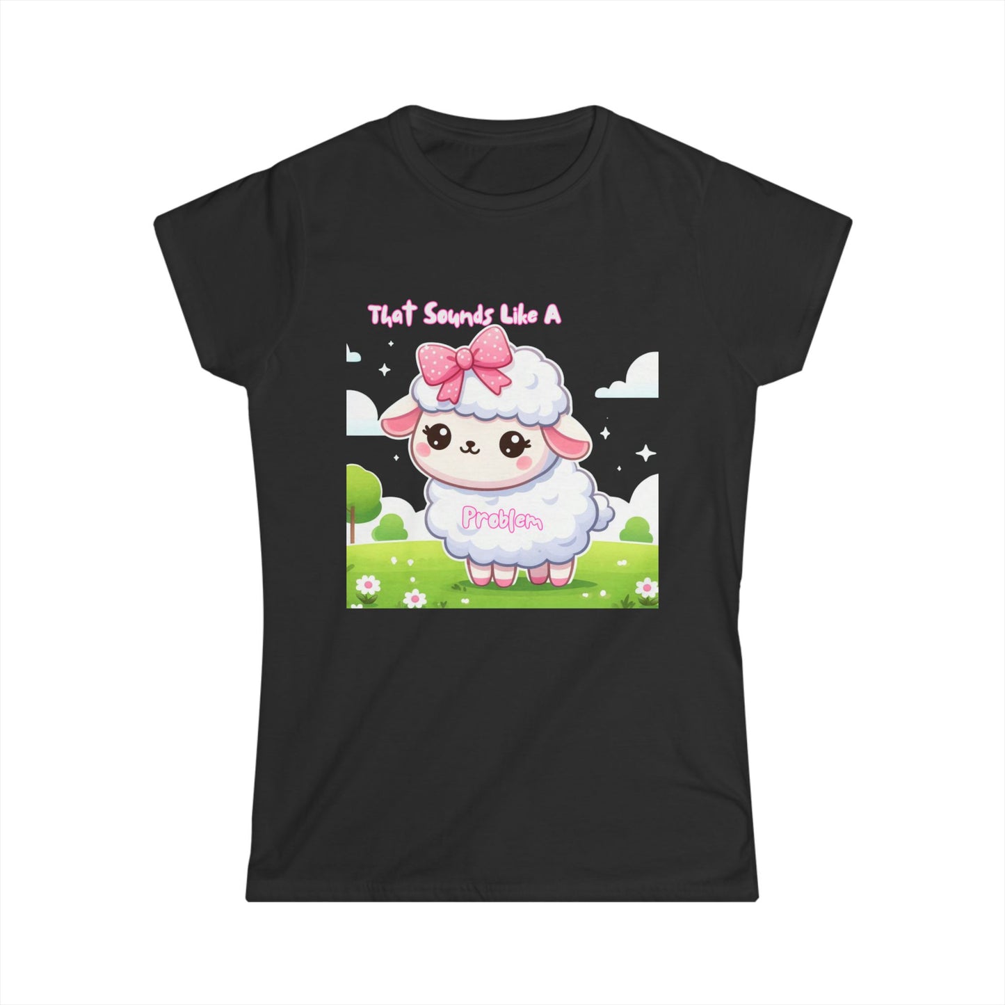 Cute Sheep Women's Softstyle Tee - Perfect for Animal Lovers and Casual Wear