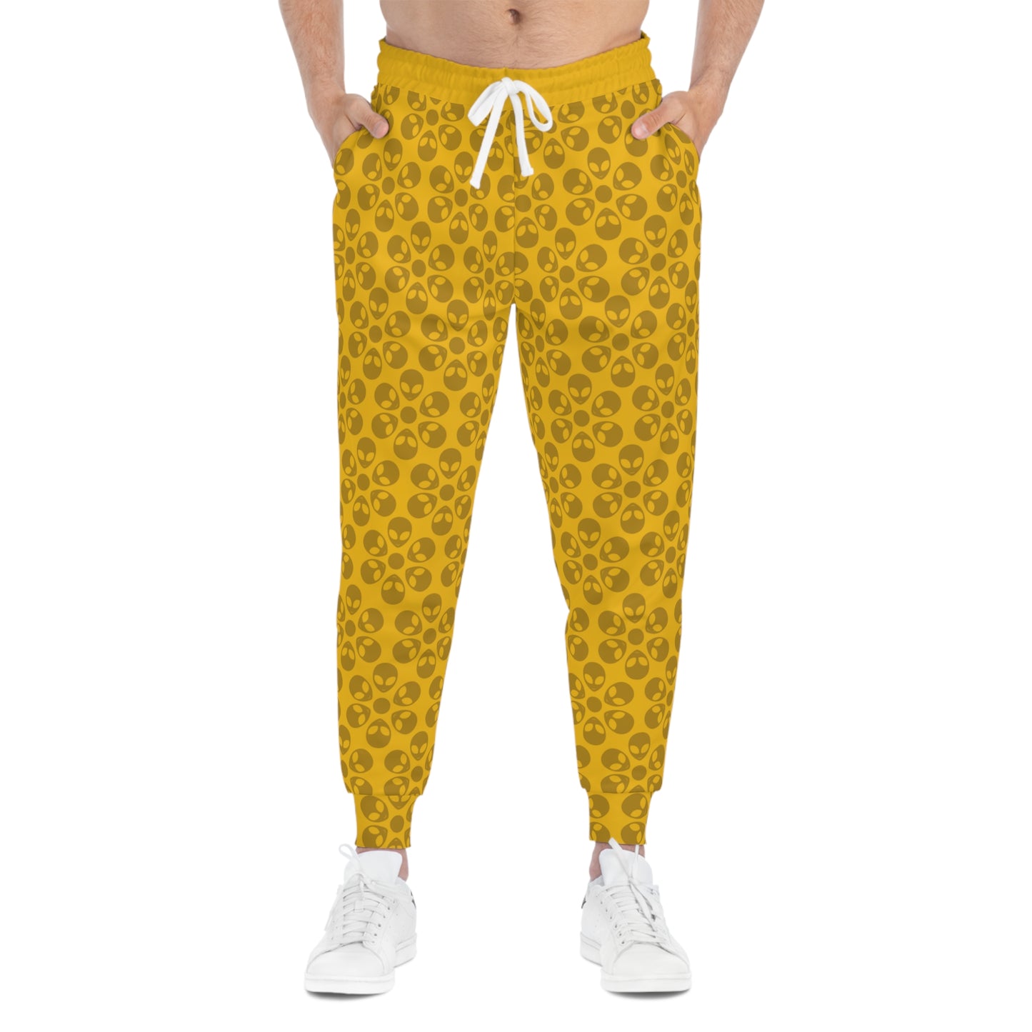 Stylish Floral Athletic Joggers Trendy Joggers Comfortable Workout Pants Casual Loungewear Gifts for Fitness Lovers Alien Flowers Yellow