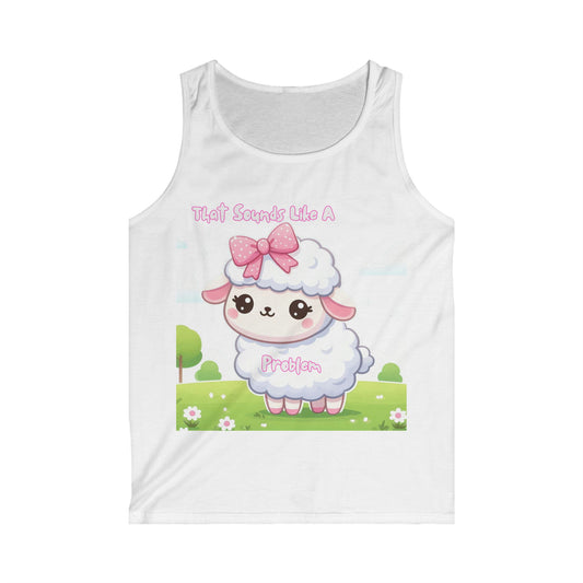 Cute Sheep Graphic Tank Top, Funny Summer Style, Gift for Animal Lovers, Perfect for Beach Days, Festivals, Birthdays