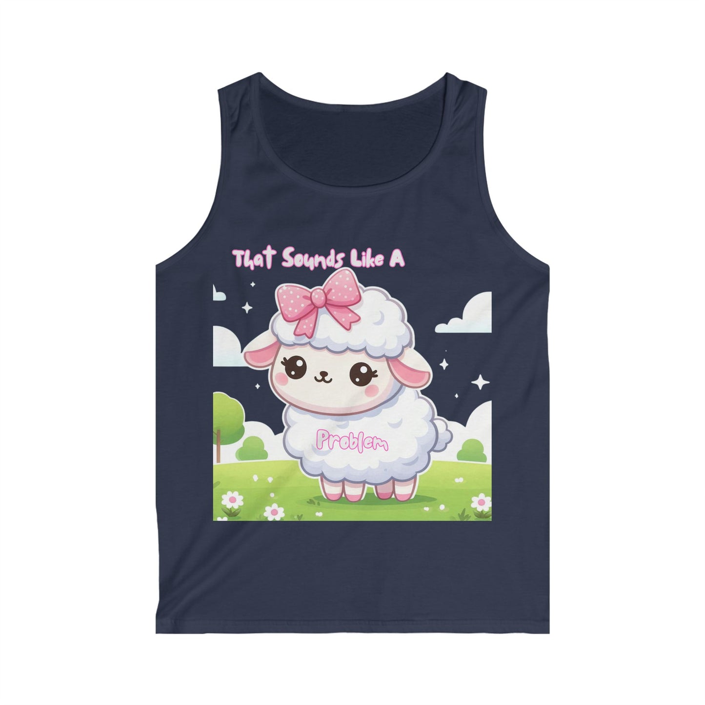 Cute Sheep Graphic Tank Top, Funny Summer Style, Gift for Animal Lovers, Perfect for Beach Days, Festivals, Birthdays