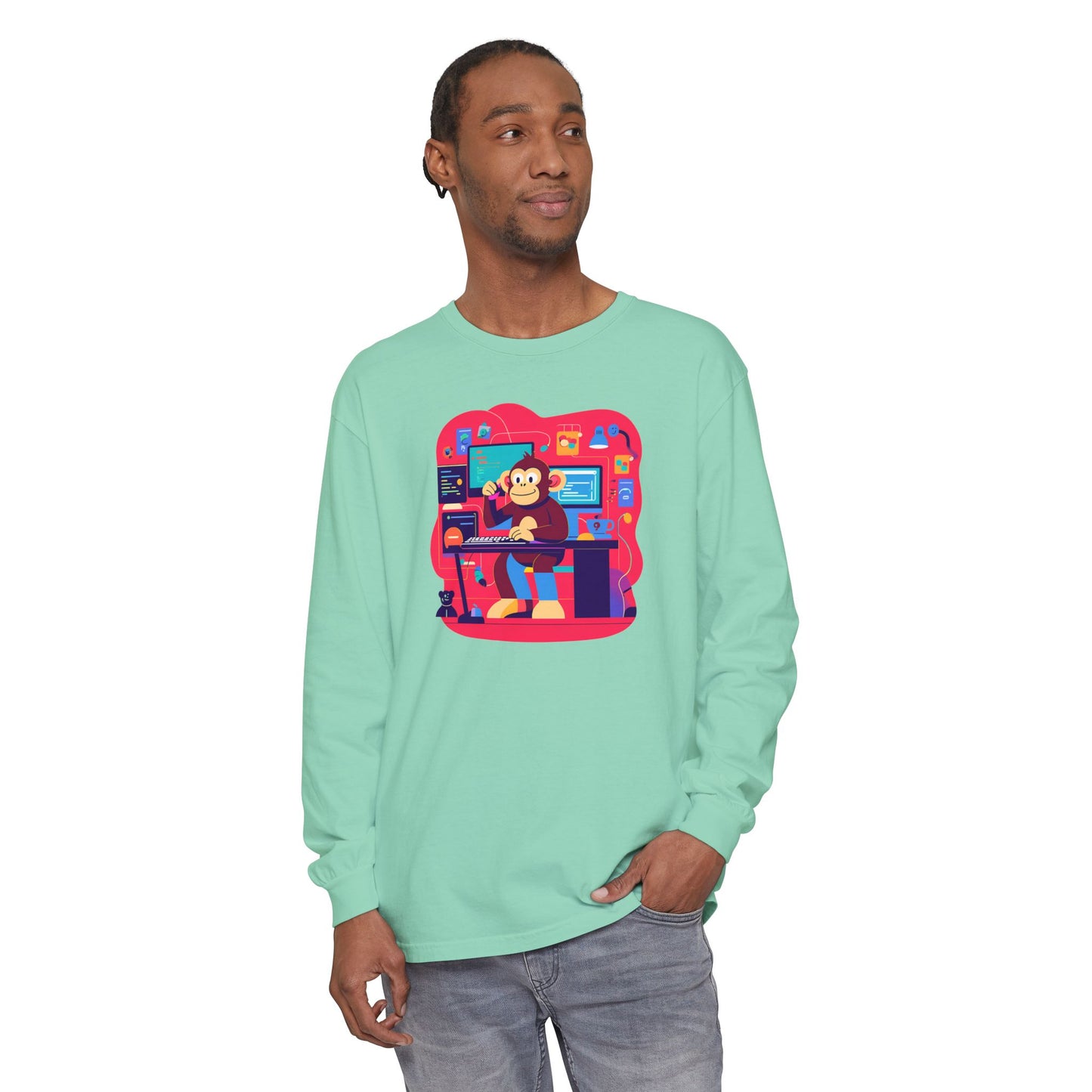 Unisex Garment-dyed Long Sleeve T-Shirt