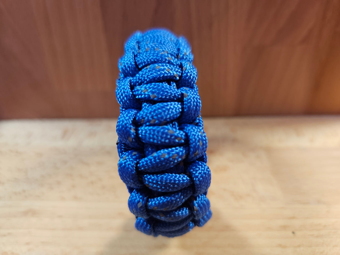 Handmade 550 Paracord Bracelet - Clear Micro Buckle - Mottled Blue