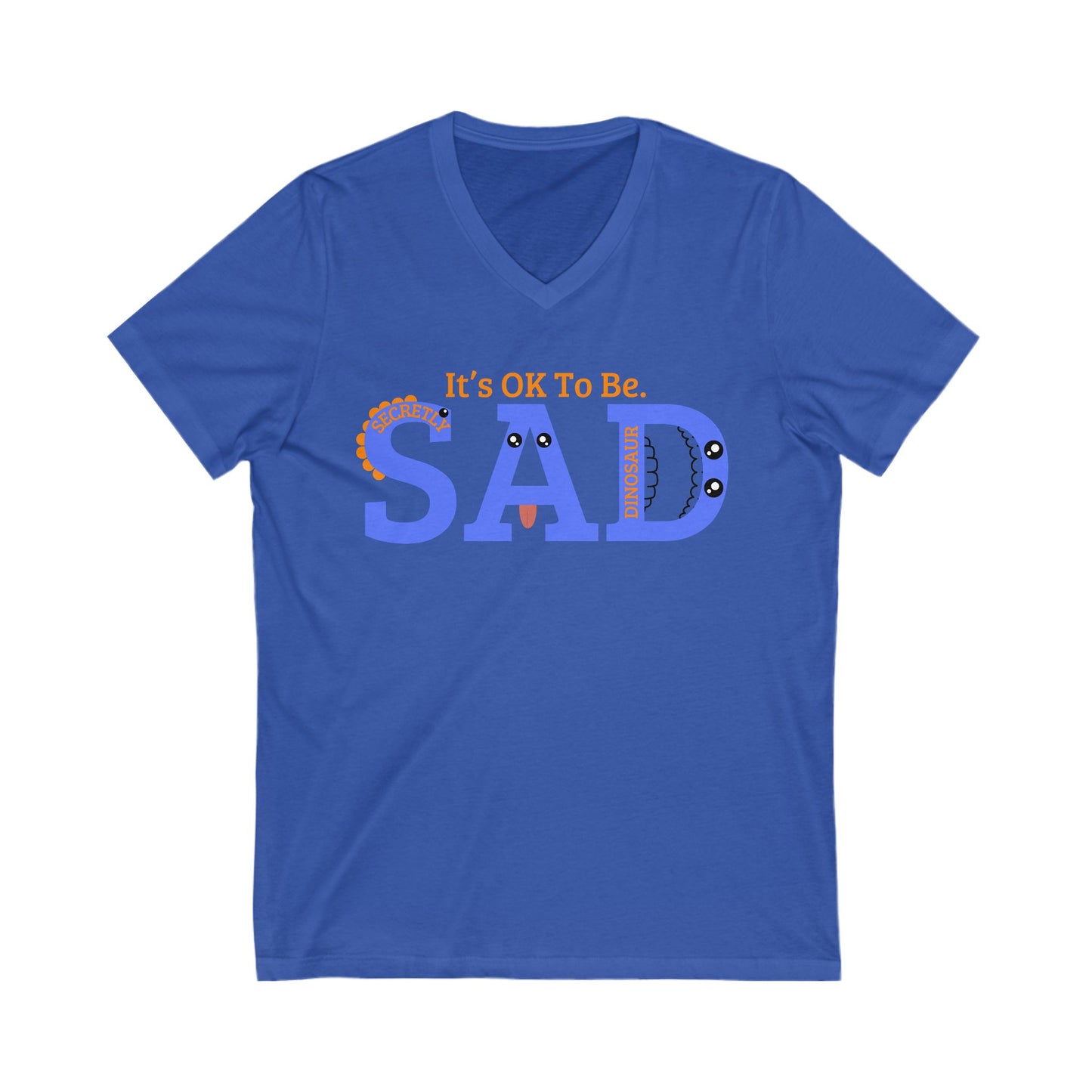 SAD Unisex Jersey Short Sleeve V-Neck Tee
