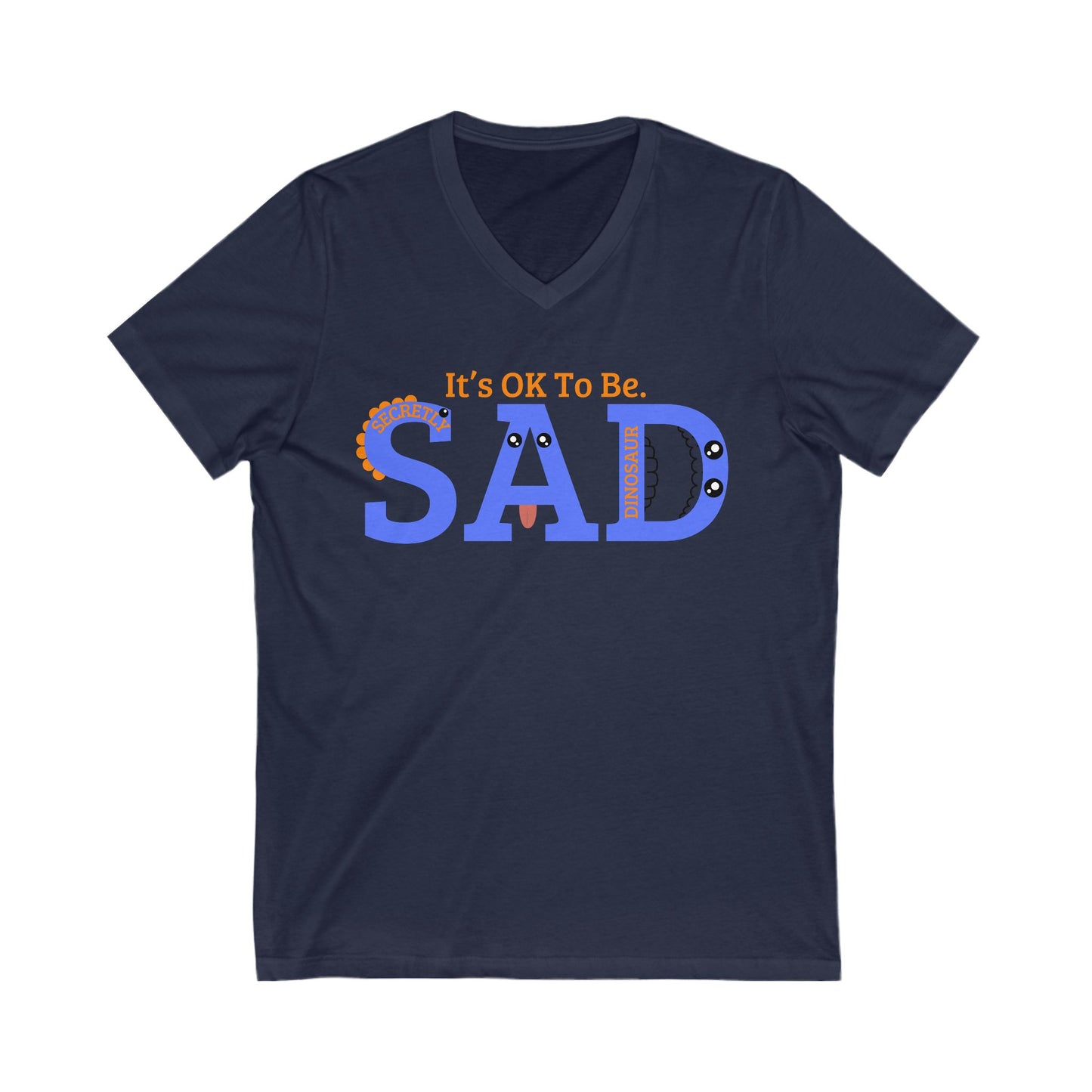 SAD Unisex Jersey Short Sleeve V-Neck Tee