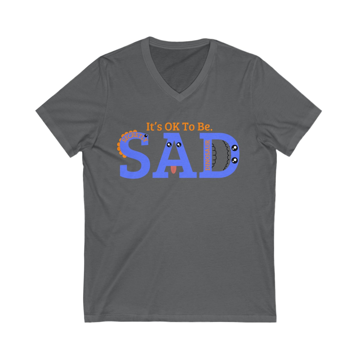 SAD Unisex Jersey Short Sleeve V-Neck Tee