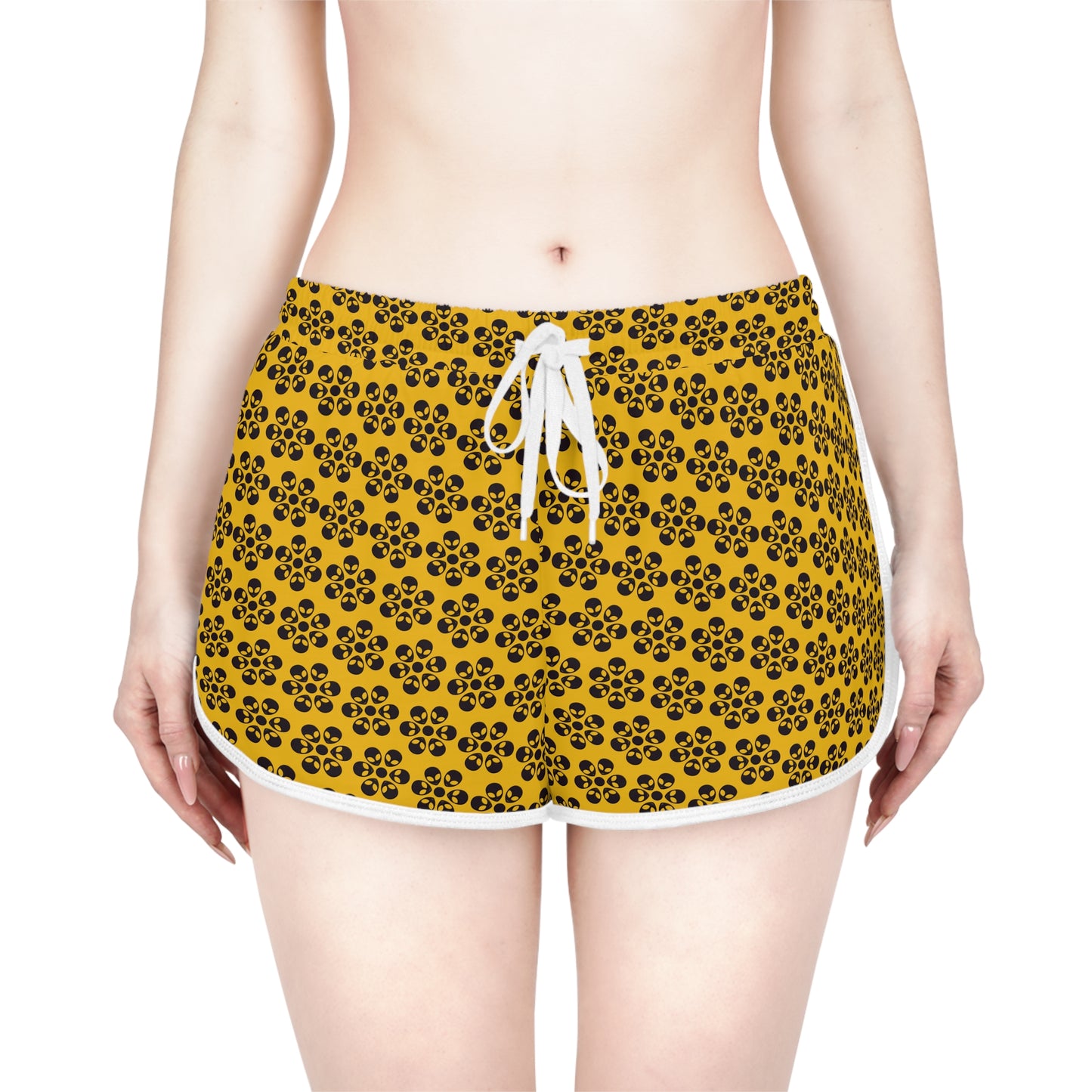 Alien Floral Relaxed Shorts - Yellow