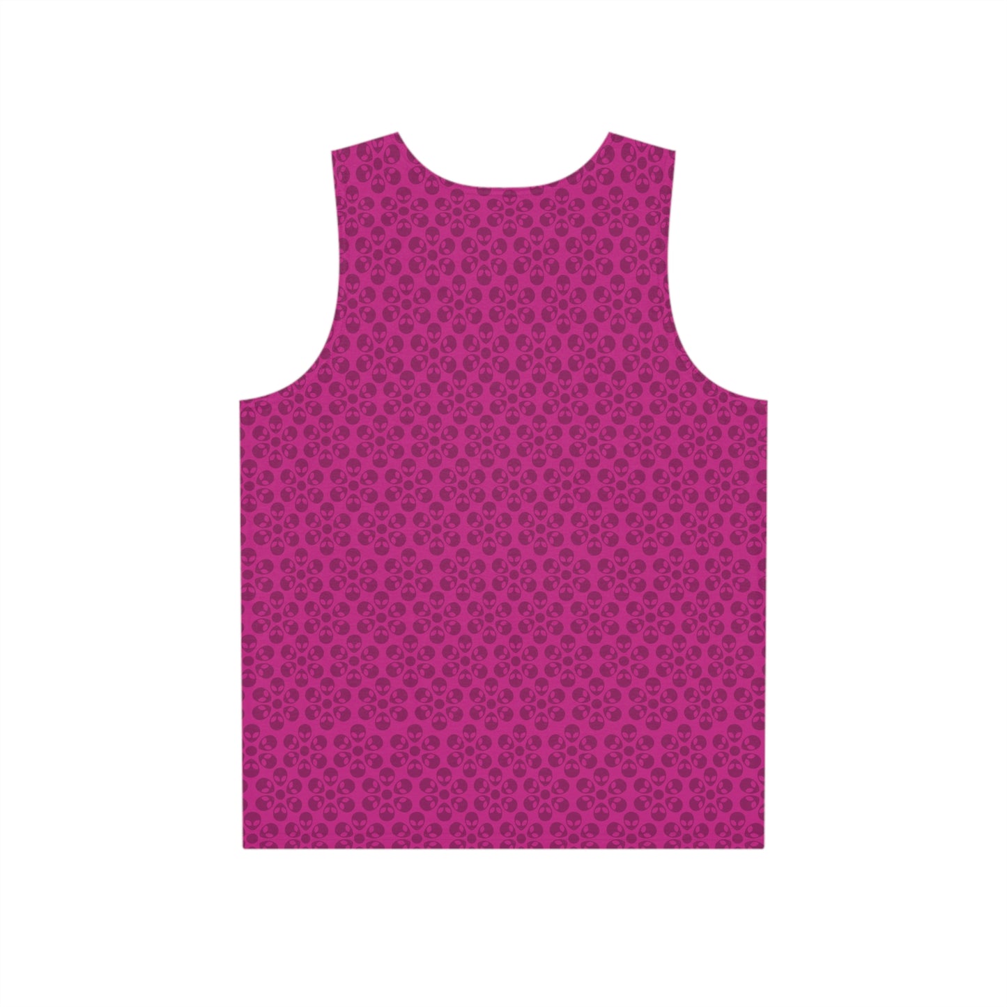 Stylish Mens Tank Top  AOP Leopard Print Summer Wear Fitness Gear Casual Apparel Trendy Vacation Outfit Alien Flowers Pink