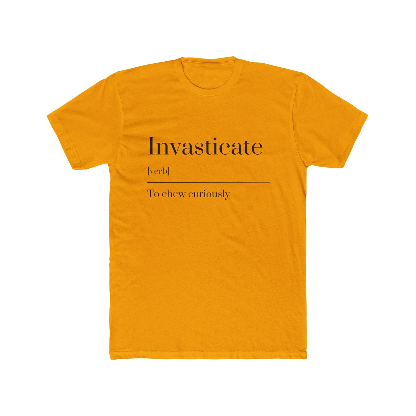 Unisex Invasticate Definition Tee - Casual Wear, Gift for Word Lovers, Everyday Comfort, Literary T-Shirt, Unique Definition Shirt