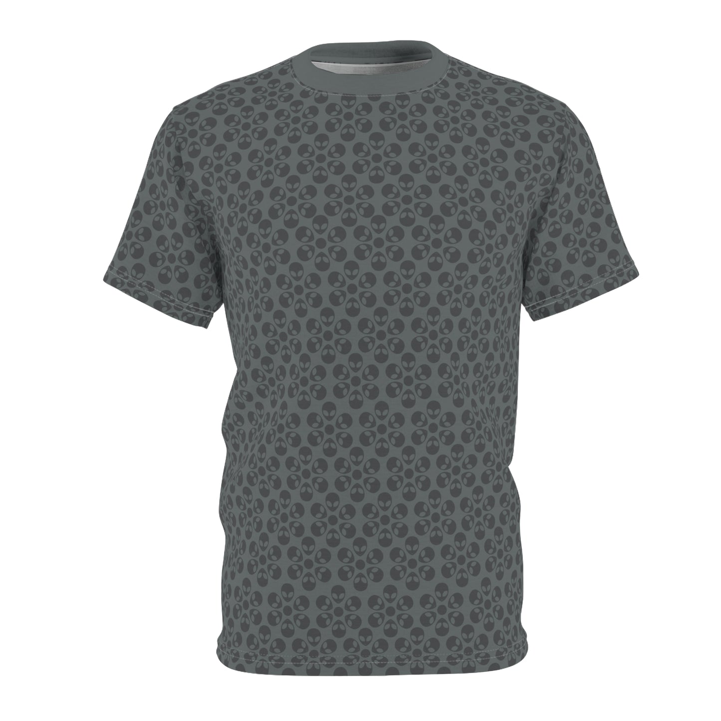 Stylish Floral Print Tee Casual Unisex TShirt Gift for Her/Him Summer Fashion Birthday Gift Everyday Wear Trendy Apparel Alien Flowers Dark Grey