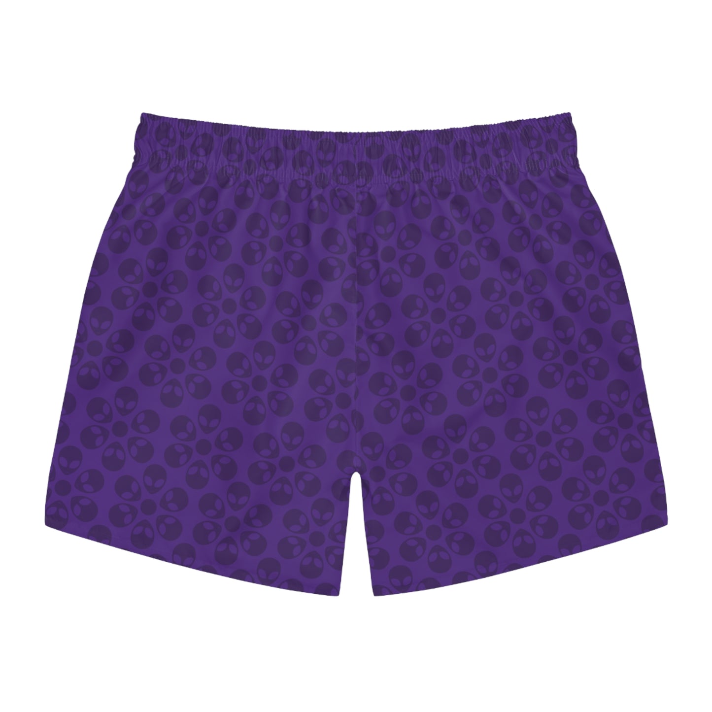 Stylish AOP Swim Trunks for Beach Days Summer Fun Pool Parties Vacation Wear Gift for Him Alien Flowers Purple