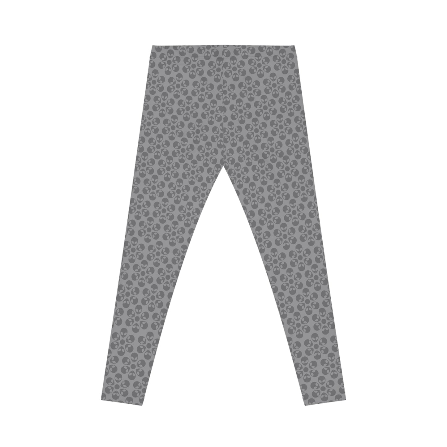 Chic Floral Leggings  Trendy Loungewear for Women Fitness Pants Yoga Wear Stylish Outfits Everyday Comfort Alien Flowers Grey