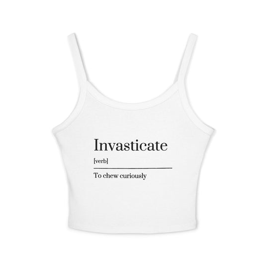 Curious Chew Tank Top | Summer Casual Wear, Trendy Spaghetti Strap, Gift for Foodies, Cute Summer Outfit, Flirty Top