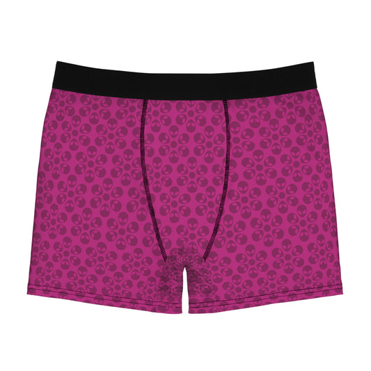 Mens Boxer Briefs  Alien Flowers Pink