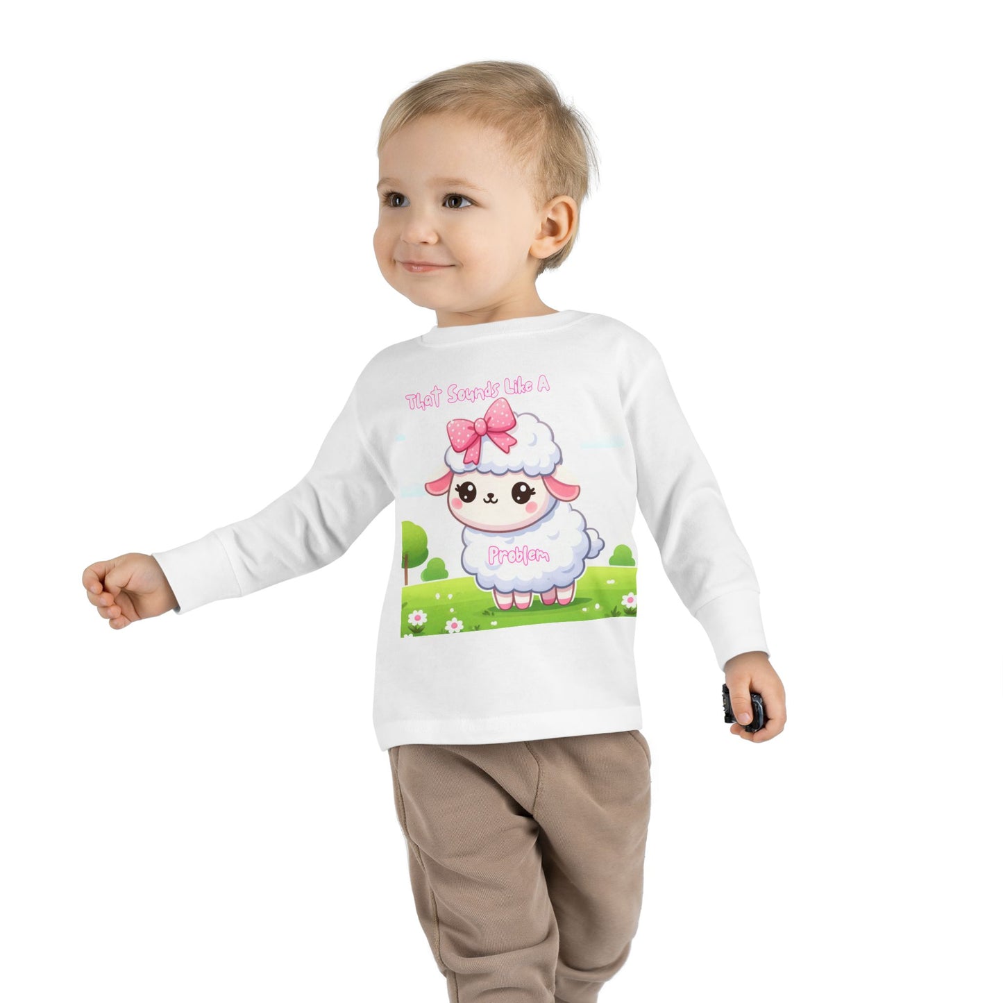 Cute Toddler Long Sleeve Tee - "That Sounds Like A Party" Design