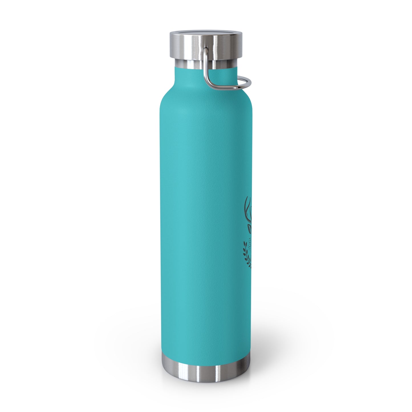 Stylish Copper Insulated Water Bottle - 22oz with Engraved Deer Design - Oh Deer Lord