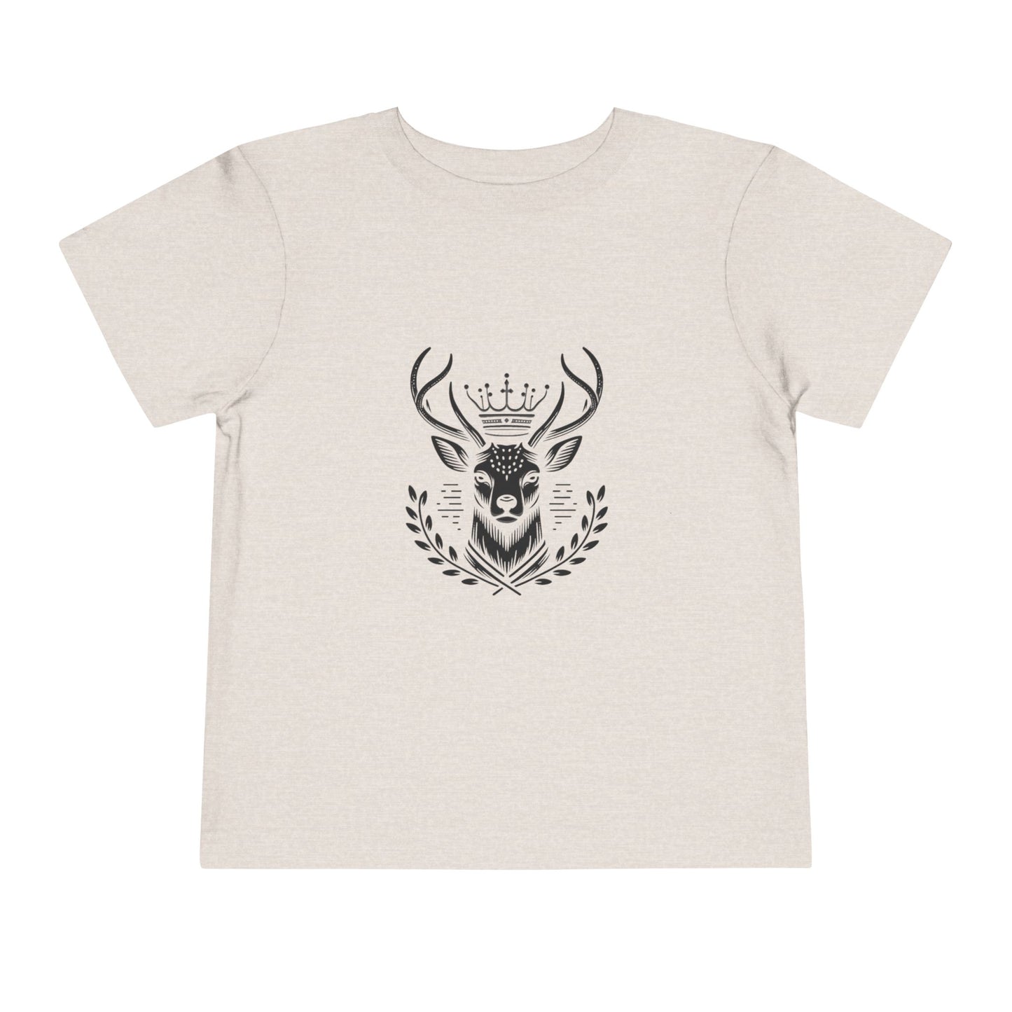 Royal Deer Toddler Short Sleeve Tee - Cute Animal Graphic Tee for Kids - Oh Deer Lord