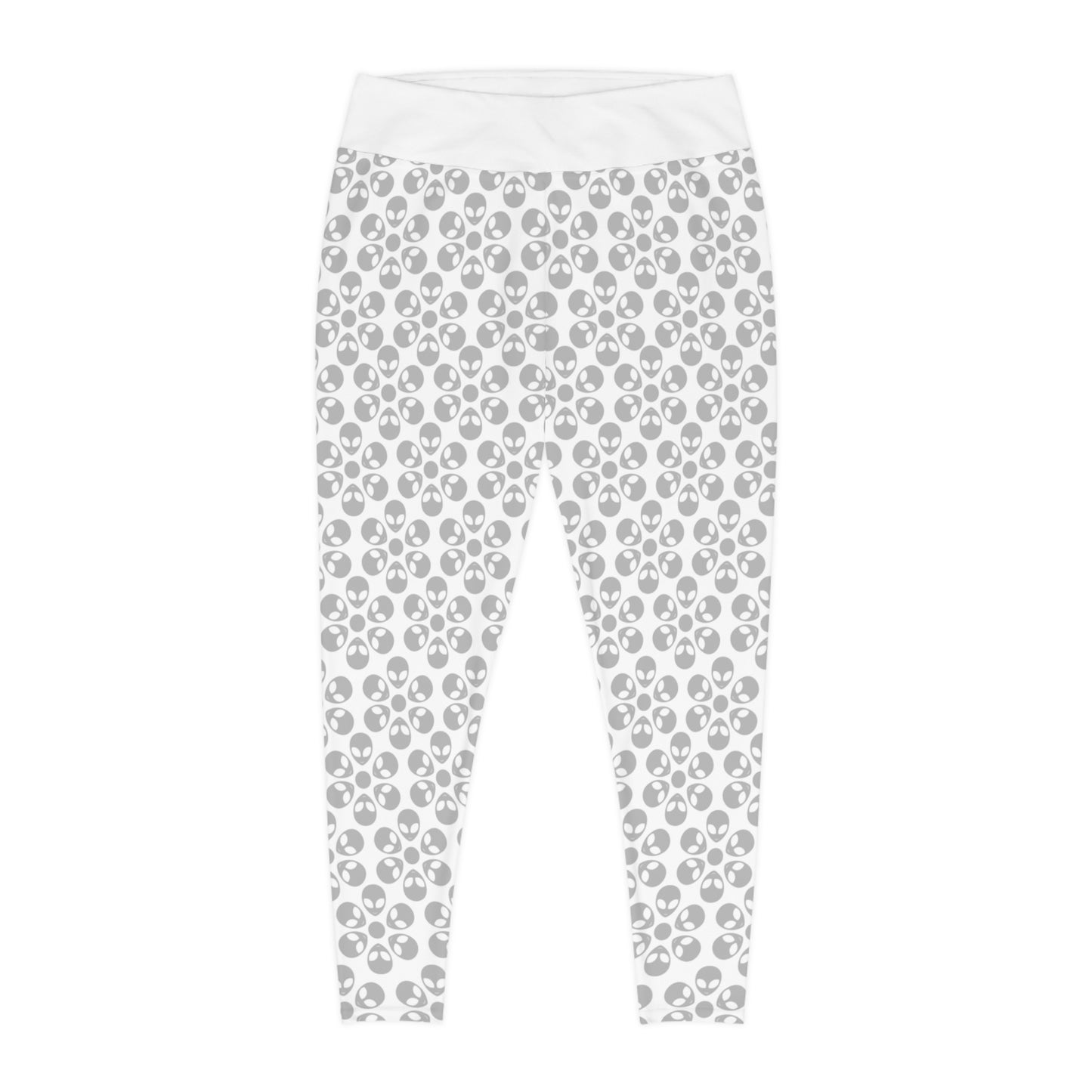 Plus Size Leggings  Alien Flowers Light Pink