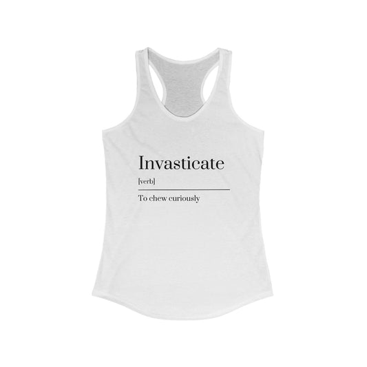 Curious Racerback Tank - Soft Workout Top, Stylish Summer Wear, Fit Lifestyle, Gift for Readers, Beach Day Essential