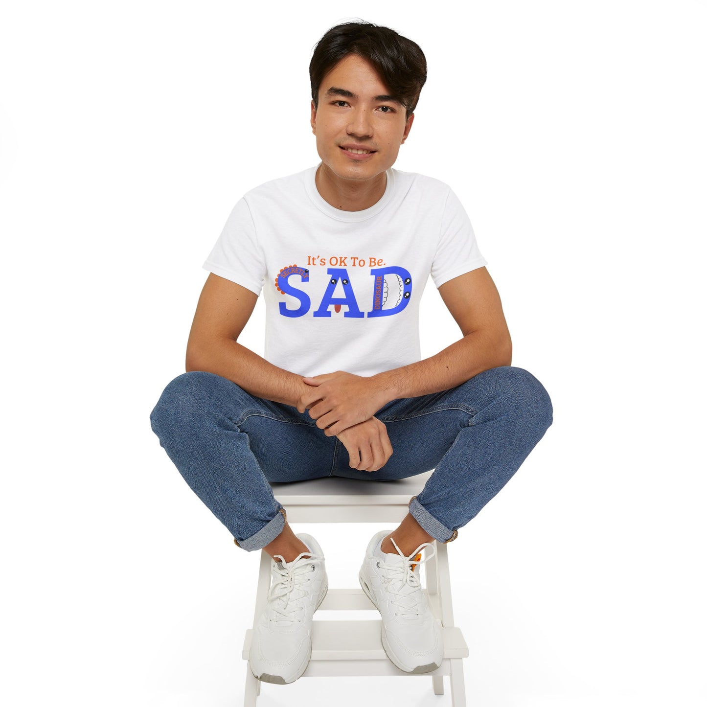 It's OK to be SAD - Secretly a Dinosaur - Unisex Ultra Cotton Tee