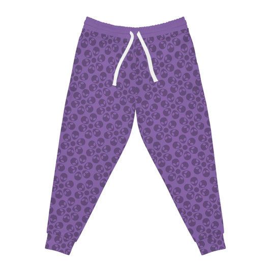 Stylish Floral Athletic Joggers Trendy Joggers Comfortable Workout Pants Casual Loungewear Gifts for Fitness Lovers Alien Flowers Light Purple