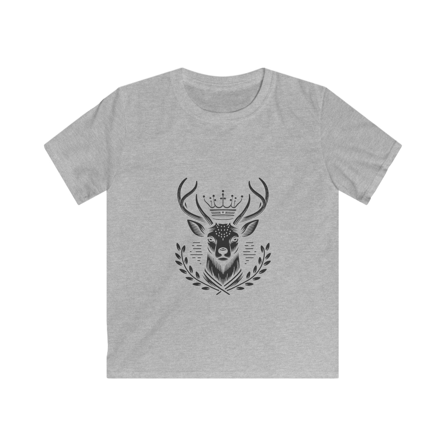 Kids Softstyle Tee - Majestic Deer Design for Nature Lovers - Oh Deer Lord