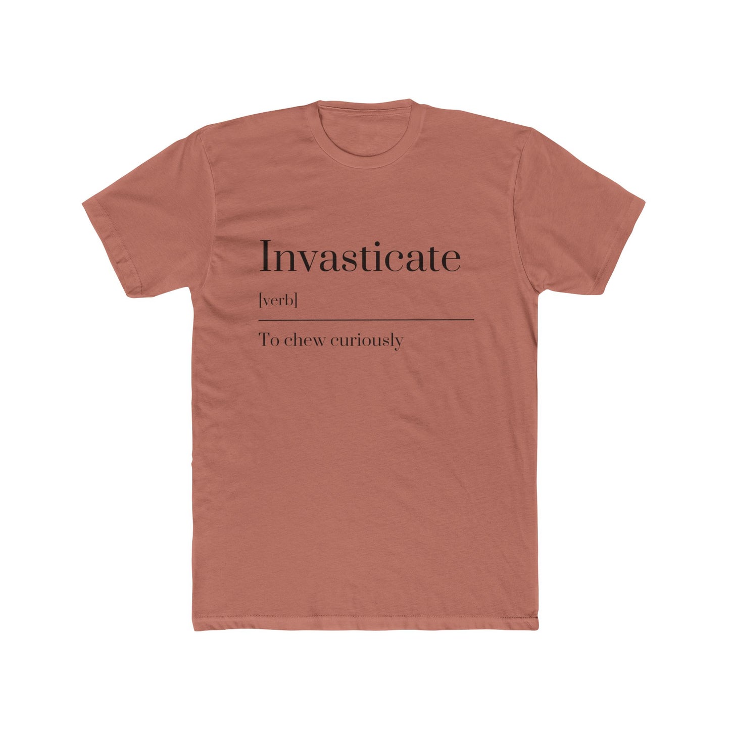 Unisex Invasticate Definition Tee - Casual Wear, Gift for Word Lovers, Everyday Comfort, Literary T-Shirt, Unique Definition Shirt