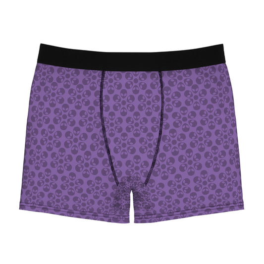 Mens Boxer Briefs  Alien Flowers Light Purple