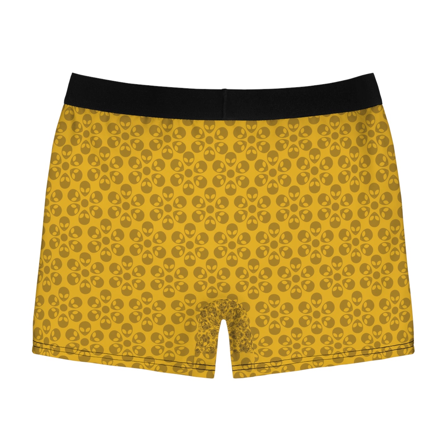 Mens Boxer Briefs  Alien Flowers Yellow