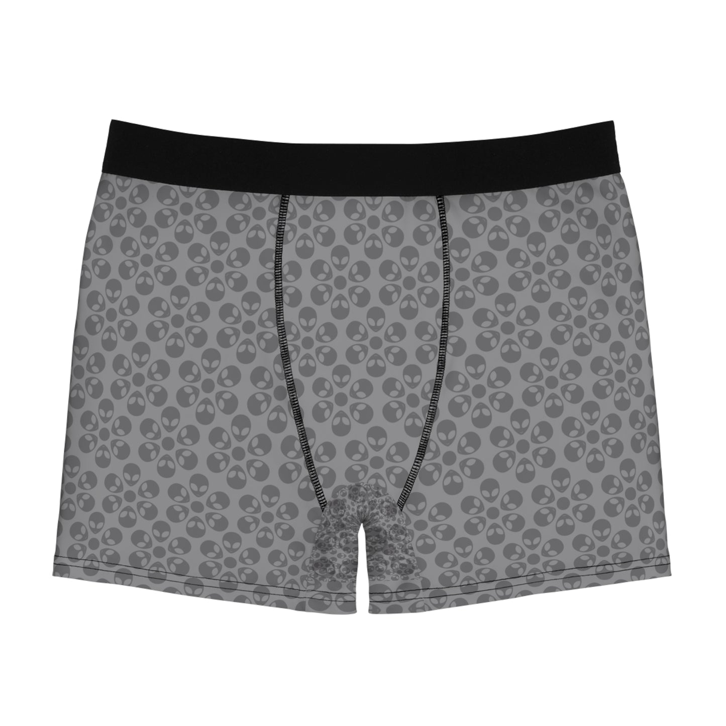 Mens Boxer Briefs  Alien Flowers Grey