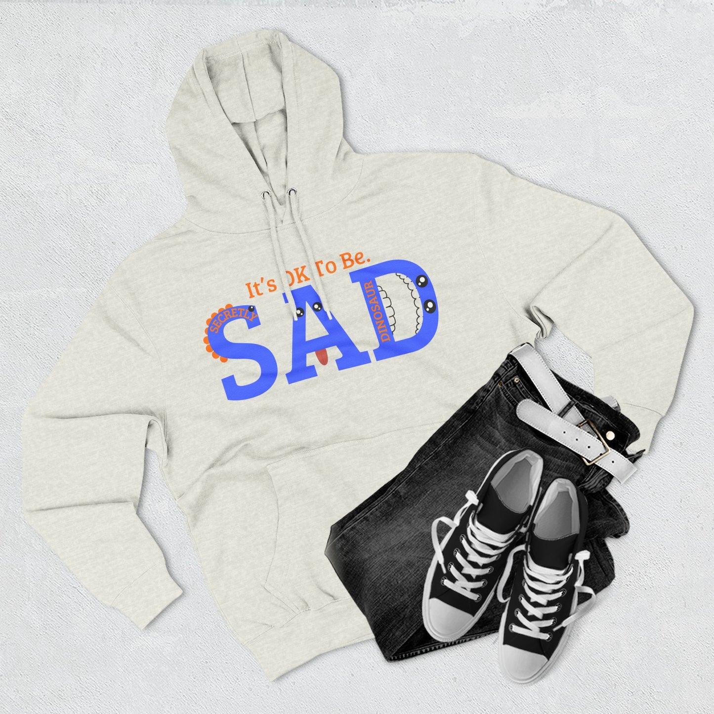 SAD Three-Panel Fleece Hoodie