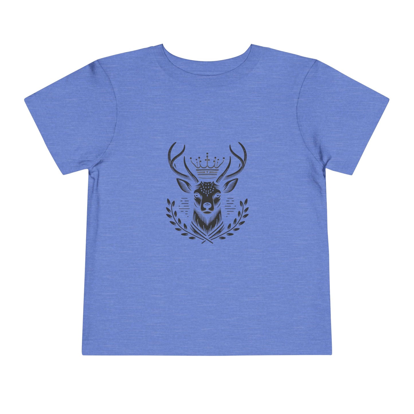 Royal Deer Toddler Short Sleeve Tee - Cute Animal Graphic Tee for Kids - Oh Deer Lord