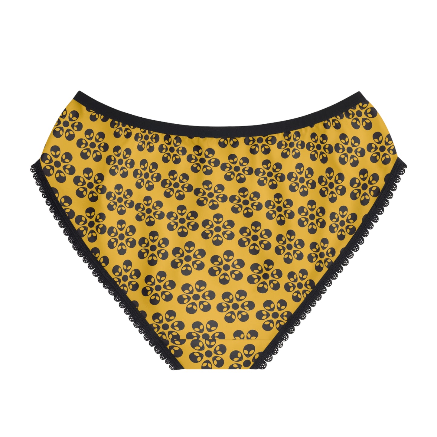 Alien Floral Briefs - Yellow