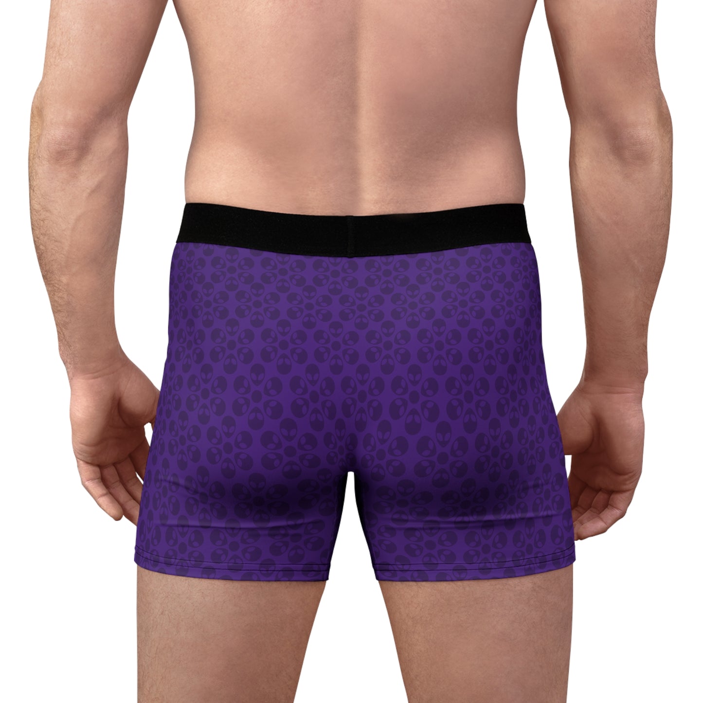 Mens Boxer Briefs  Alien Flowers Purple
