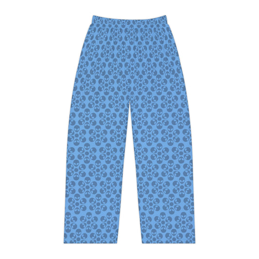 Cozy Floral Womens Pajama Pants Relaxed Loungewear Soft Sleepwear Perfect for Cozy Nights Gift for Her Comfortable Staying In Alien Flowers Light Blue