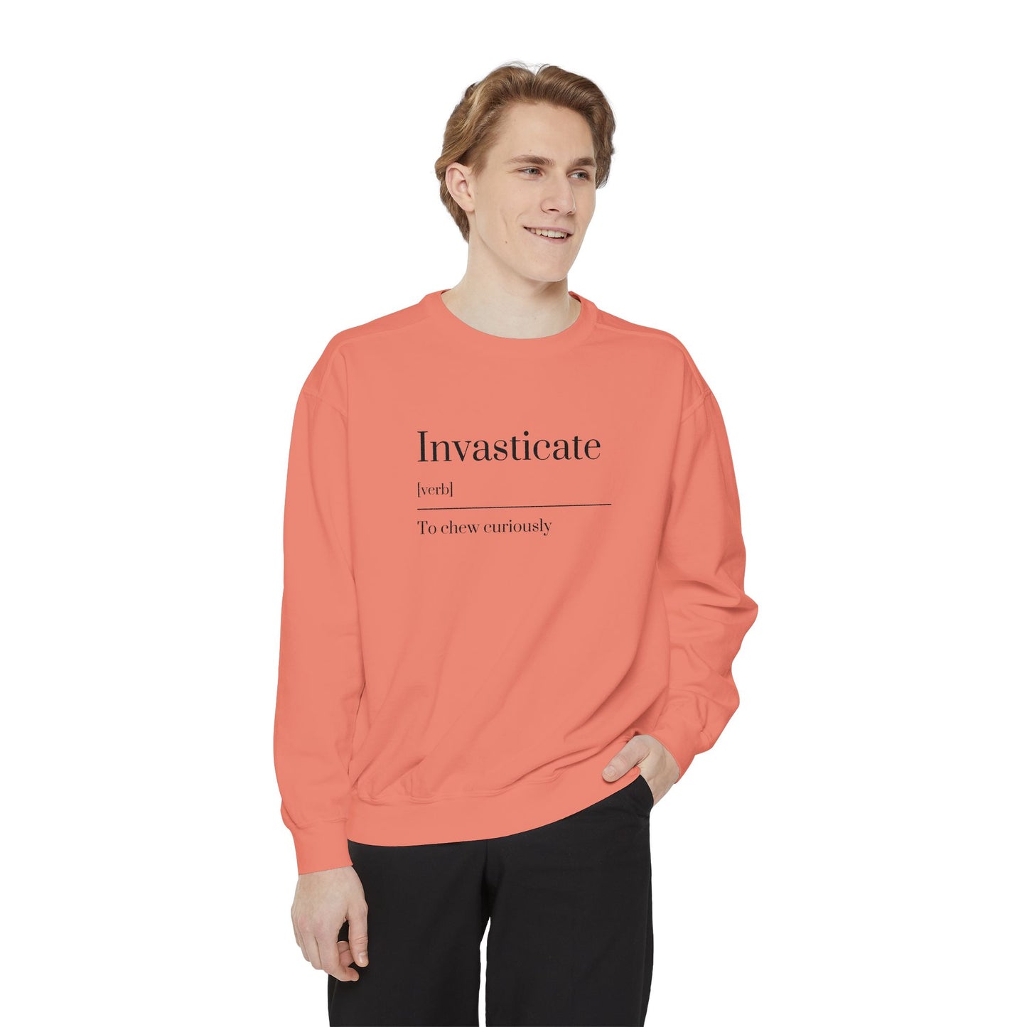 Curious Chewer Sweatshirt, Cozy Casual Wear, Unique Gift Idea, Trendy Fashion Layer, Perfect for Gifting, Fun Vocabulary Apparel