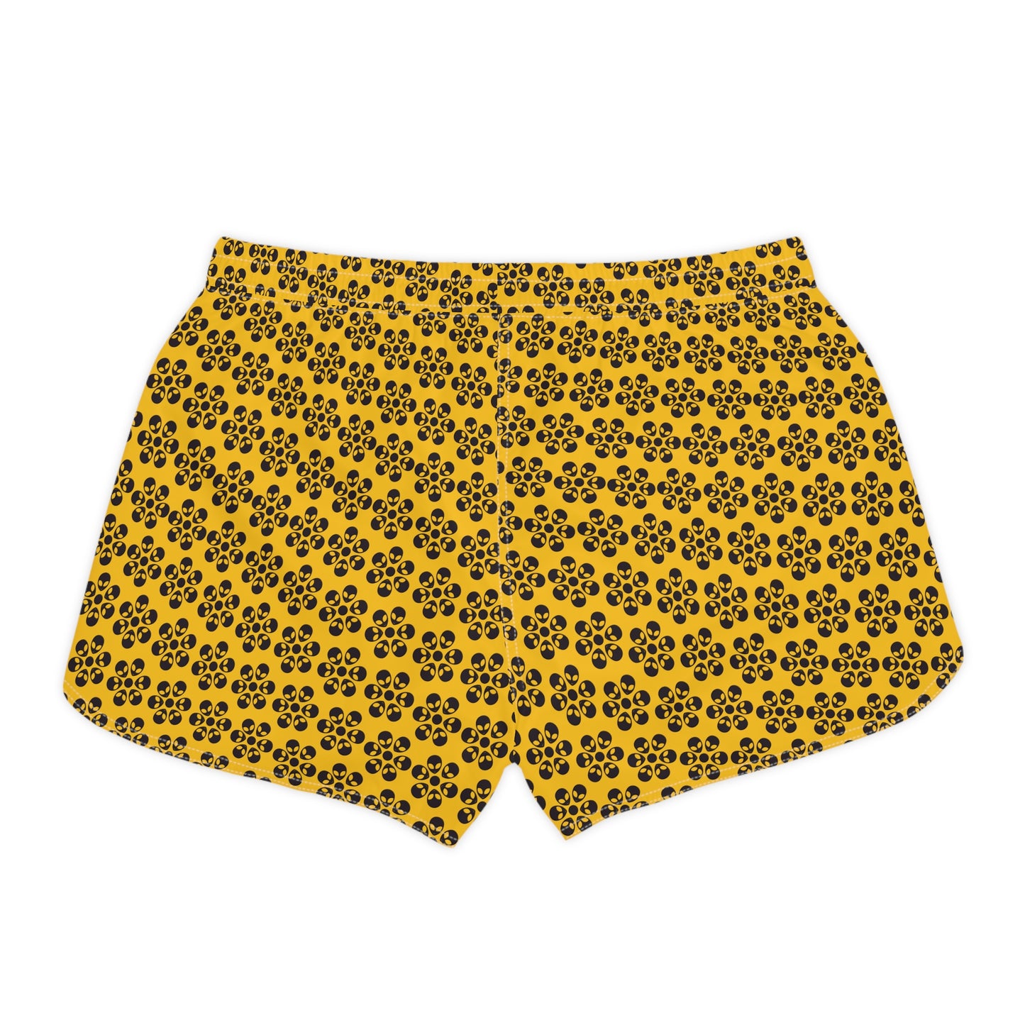 Alien Floral Casual Shorts - Yellow