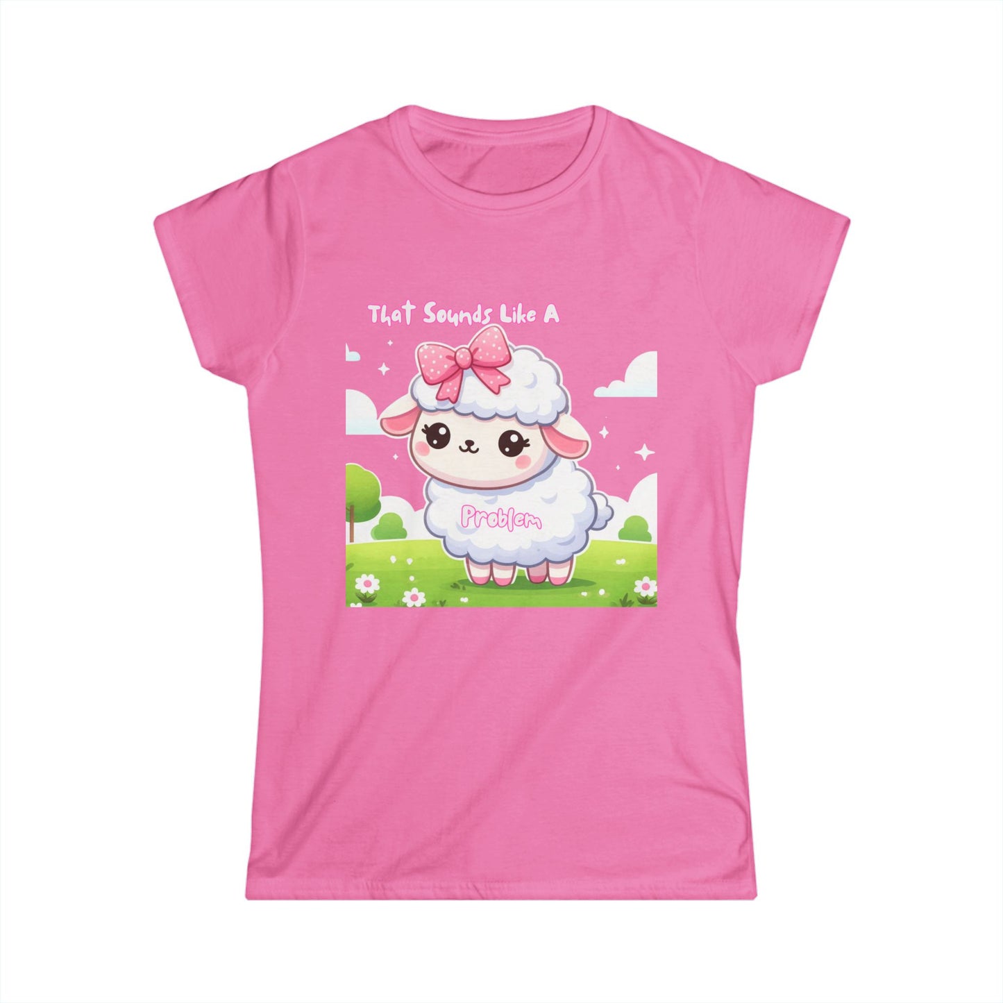 Cute Sheep Women's Softstyle Tee - Perfect for Animal Lovers and Casual Wear