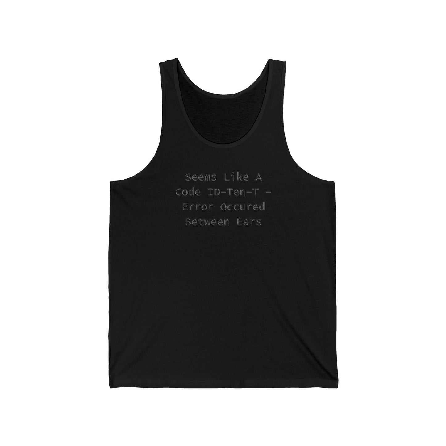 Funny Programmer Unisex Jersey Tank, Coding Humor Shirt, Geeky Gift for Tech Lovers, Casual Summer Wear, Gift for Coders