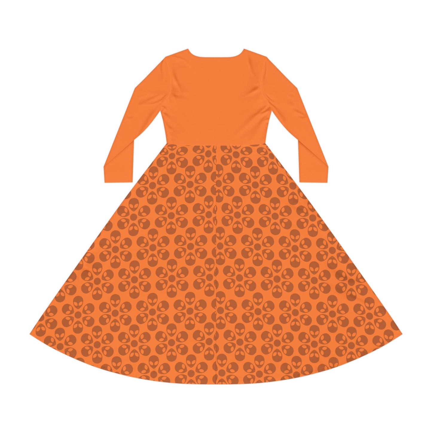 Womens Long Sleeve Dance Dress Alien Flowers Crusta