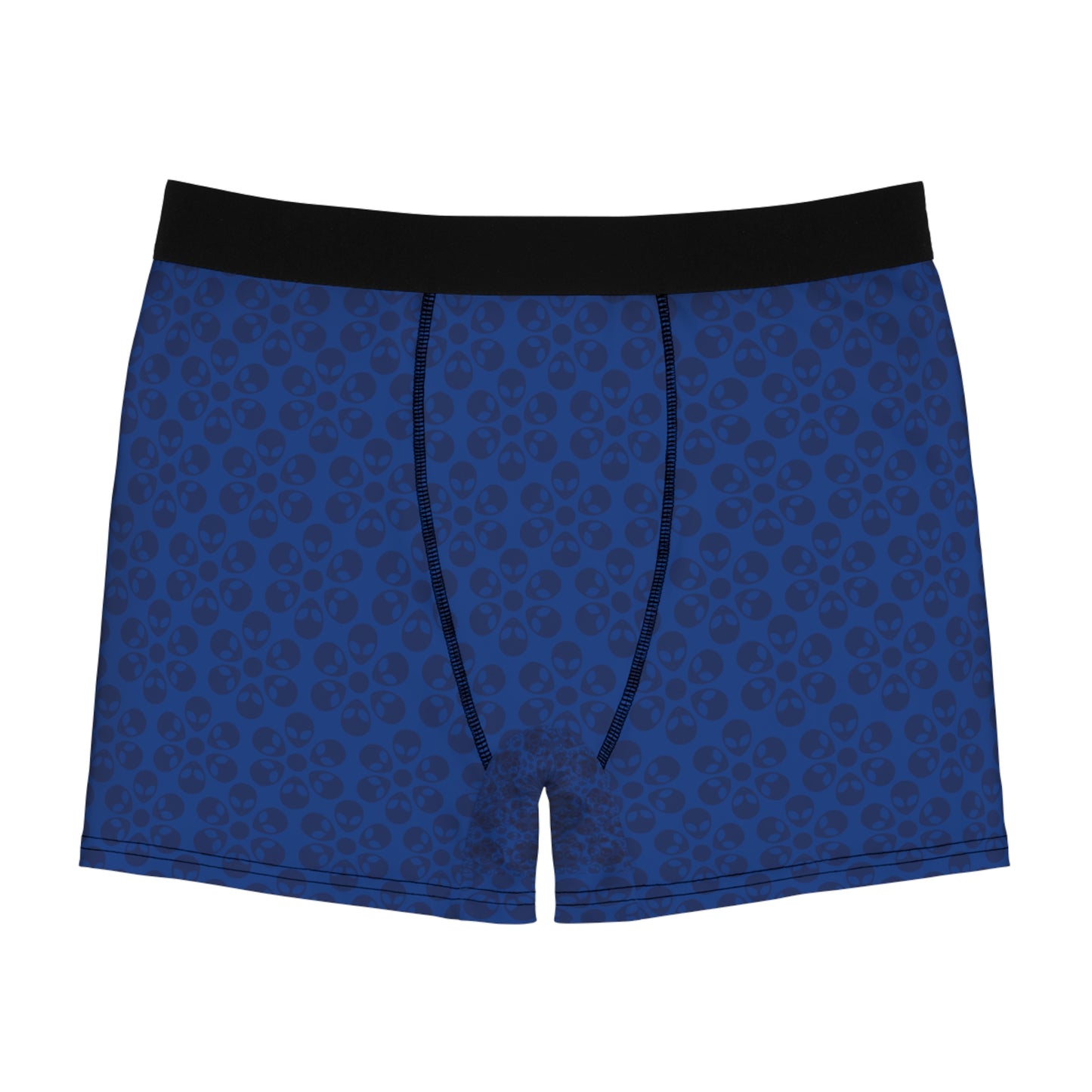 Mens Boxer Briefs  Alien Flowers Dark Blue