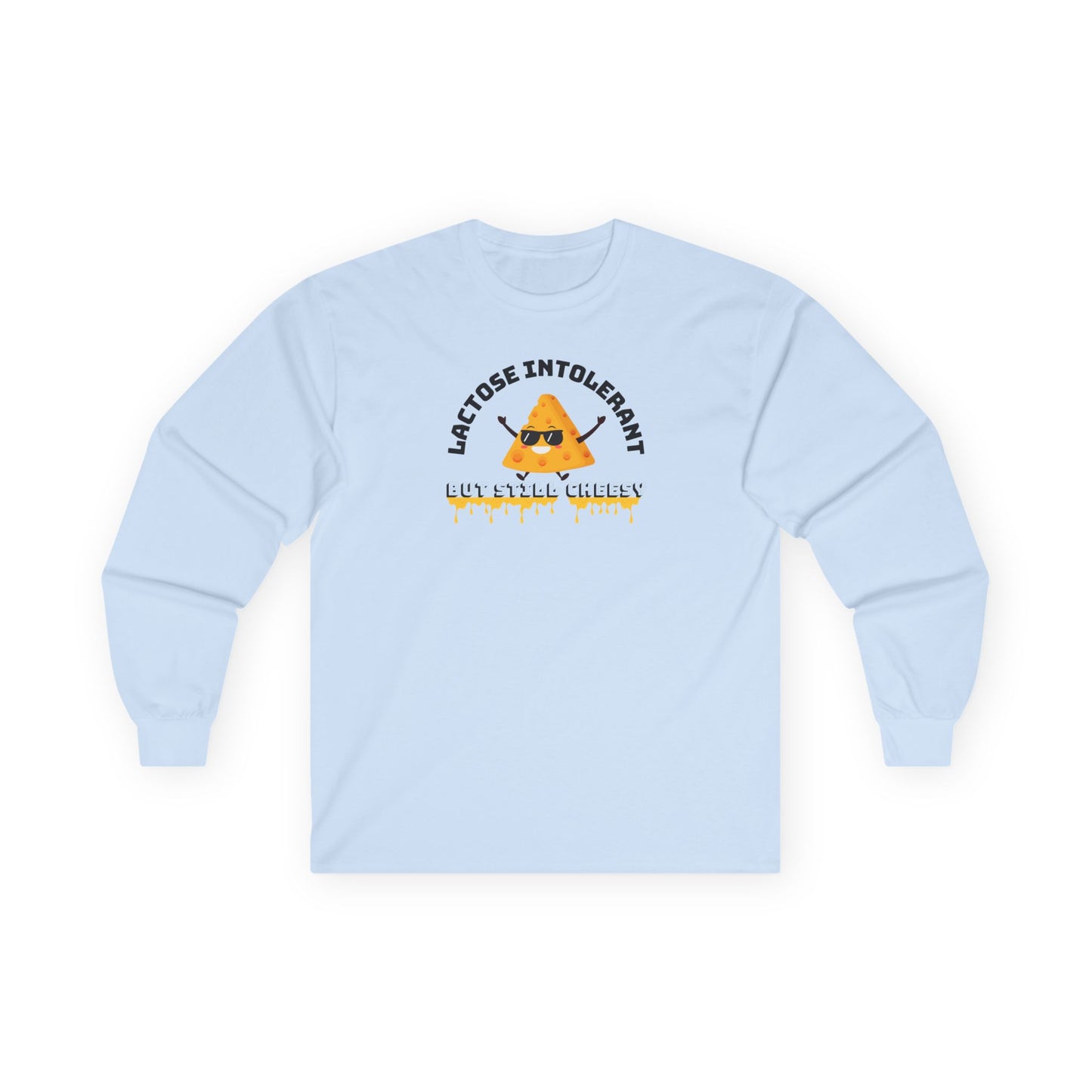 Lactose Intolerant Long Sleeve Tee, Funny T-Shirt Gift for Lactose-Free Friends, Casual Wear, Unique Humor Top, Perfect for Parties