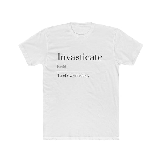 Unisex Invasticate Definition Tee - Casual Wear, Gift for Word Lovers, Everyday Comfort, Literary T-Shirt, Unique Definition Shirt