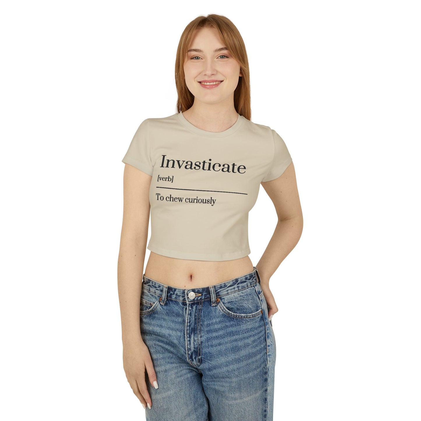 Playful Definitions Baby Tee, Cute Graphic Tee, Gift for Friends, Funny T-Shirt, Trendy Cropped Top, Summer Outfit